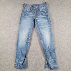 G-Star A-Crotch Jeans‎ Mens 28x30 Blue Distressed Tapered Denim Button Fly Pants